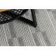 Carpet SAMPLE INFINITY LG89A STRIPES gray / cream FRINGE