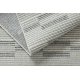 Carpet SAMPLE INFINITY LG89A STRIPES gray / cream FRINGE