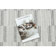 Carpet SAMPLE INFINITY LG89A STRIPES gray / cream FRINGE