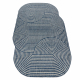 Teppich CASA SHAPE A1835A SISAL Geometrisch grau / blau - ZWEITKLASSIGES PRODUKT