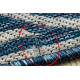Teppich CASA SHAPE A1835A SISAL Geometrisch grau / blau - ZWEITKLASSIGES PRODUKT