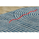 Carpet CASA SHAPE A1835A SISAL Geometric grey / blue - SECOND-RATE PRODUCT