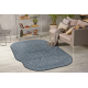 Teppich CASA SHAPE A1835A SISAL Geometrisch grau / blau - ZWEITKLASSIGES PRODUKT
