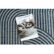 Teppich CASA SHAPE A1835A SISAL Geometrisch grau / blau - ZWEITKLASSIGES PRODUKT