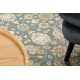 Tappeto in lana SOHO 477.07.LA500 OSTA - Fiori, cornice, naturale grigio / beige