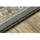 Tappeto in lana SOHO 477.07.LA500 OSTA - Fiori, cornice, naturale grigio / beige