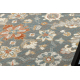 Tappeto in lana SOHO 477.07.LA500 OSTA - Fiori, cornice, naturale grigio / beige