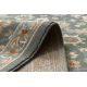 Tappeto in lana SOHO 477.07.LA500 OSTA - Fiori, cornice, naturale grigio / beige