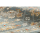 Tappeto in lana SOHO 477.07.LA500 OSTA - Fiori, cornice, naturale grigio / beige