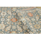 Tappeto in lana SOHO 477.07.LA500 OSTA - Fiori, cornice, naturale grigio / beige