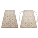 Wollteppich SOHO 477.07.LA110 OSTA - Blumen, Rahmen, natural beige / Terrakotta