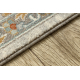 Wollteppich SOHO 477.07.LA110 OSTA - Blumen, Rahmen, natural beige / Terrakotta