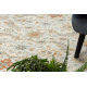 Wollteppich SOHO 477.07.LA110 OSTA - Blumen, Rahmen, natural beige / Terrakotta