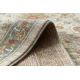 Wollteppich SOHO 477.07.LA110 OSTA - Blumen, Rahmen, natural beige / Terrakotta