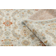 Wollteppich SOHO 477.07.LA110 OSTA - Blumen, Rahmen, natural beige / Terrakotta