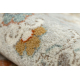 Wollteppich SOHO 477.07.LA110 OSTA - Blumen, Rahmen, natural beige / Terrakotta