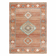 Covor de lana SOHO 477.11.LA000 OSTA - Boho, cadru, natural teracotă / gri
