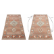 Covor de lana SOHO 477.11.LA000 OSTA - Boho, cadru, natural teracotă / gri