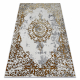 Tepih ALLURE 1961 Ornament, okvir - Strukturan, moderan, glamur zlatna / bijeli