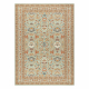 Tappeto in lana SOHO 477.26.LA400 OSTA - Ornamento, cornice, naturale verde / beige