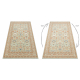 Tappeto in lana SOHO 477.26.LA400 OSTA - Ornamento, cornice, naturale verde / beige