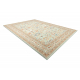 Tappeto in lana SOHO 477.26.LA400 OSTA - Ornamento, cornice, naturale verde / beige