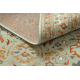 Tappeto in lana SOHO 477.26.LA400 OSTA - Ornamento, cornice, naturale verde / beige