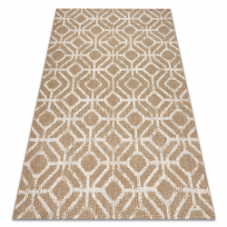 Tapis sisal FLAT 48957265 Géométrique RHOMBY ficelle beige naturel