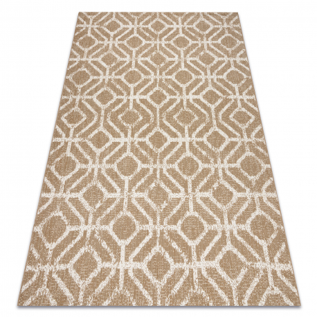 Carpet FLAT 48957265 Geometric RHOMBUS natural beige string