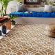 Carpet FLAT 48957265 Geometric RHOMBUS natural beige string