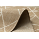Sizalio kilimas FLAT 48959265 Geometrinis natūralios smėlio spalvos virvelė