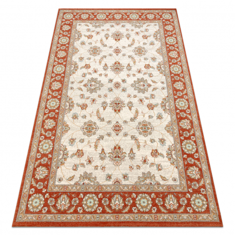 Wool Carpet SOHO 477.15.LA103 OSTA Ornament, frame natural beige / terracotta