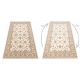 Wollteppich SOHO 477.15.LA102 OSTA Ornament, Rahmen natur beige / terrakotta