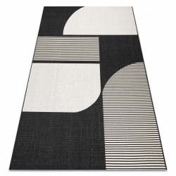 Tapis SIZAL FLAT 49384690 ABSTRACTION crème / noir