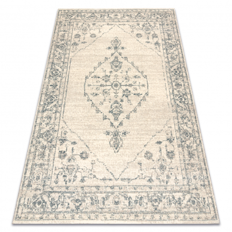 Tapis en laine ABBY 486.10.LA100 OSTA Ornement, cadre classique beige / vert