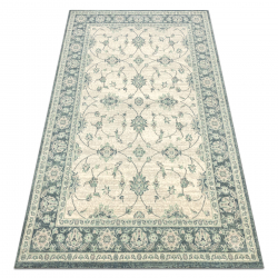 Tapis en laine SOHO 477.15.LA506 OSTA - Ornement, cadre, naturel vert / beige