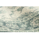 Wool Carpet SOHO 477.15.LA506 OSTA - Ornament, frame, natural green / beige