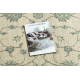 Wollteppich SOHO 477.15.LA506 OSTA - Ornament, Rahmen, natural grün / beige
