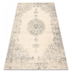 Tapis en laine ABBY 486.24.LA100 OSTA Ornement, cadre classique beige / bleus