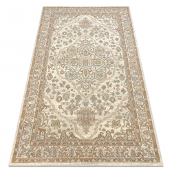 Tapis en laine SOHO 477.01.LA100 OSTA - Ornement, rosette beige