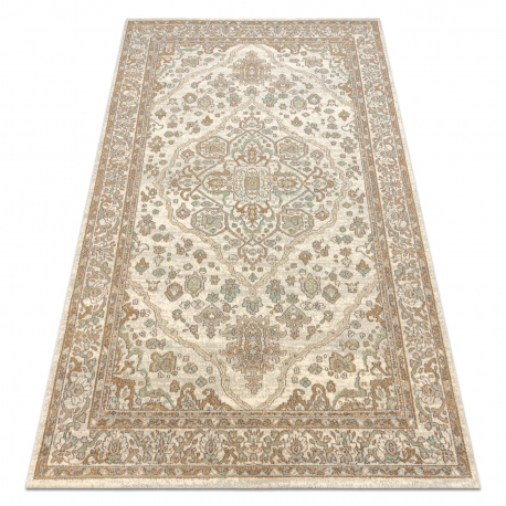 Tappeto in lana SOHO 477.01.LA100 OSTA - Ornamento, rosetta beige