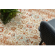Wollteppich SOHO 477.26.LA100 OSTA Ornament, Rahmen natur beige / terrakotta