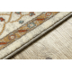 Wollteppich SOHO 477.27.LA101 OSTA - Blumen, Rahmen, natural beige / Terrakotta