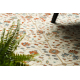 Wollteppich SOHO 477.27.LA101 OSTA - Blumen, Rahmen, natural beige / Terrakotta