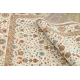 Wollteppich SOHO 477.27.LA101 OSTA - Blumen, Rahmen, natural beige / Terrakotta
