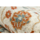 Wool Carpet SOHO 477.27.LA101 OSTA - Flowers, frame, natural beige / terracotta 