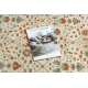 Wool Carpet SOHO 477.27.LA101 OSTA - Flowers, frame, natural beige / terracotta 