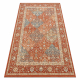Wollteppich SOHO 477.27.LA301 OSTA - Rhombus, Rahmen geometrisch natur terrakotta/beige