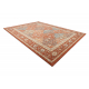 Wollteppich SOHO 477.27.LA301 OSTA - Rhombus, Rahmen geometrisch natur terrakotta/beige