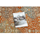 Wollteppich SOHO 477.27.LA301 OSTA - Rhombus, Rahmen geometrisch natur terrakotta/beige